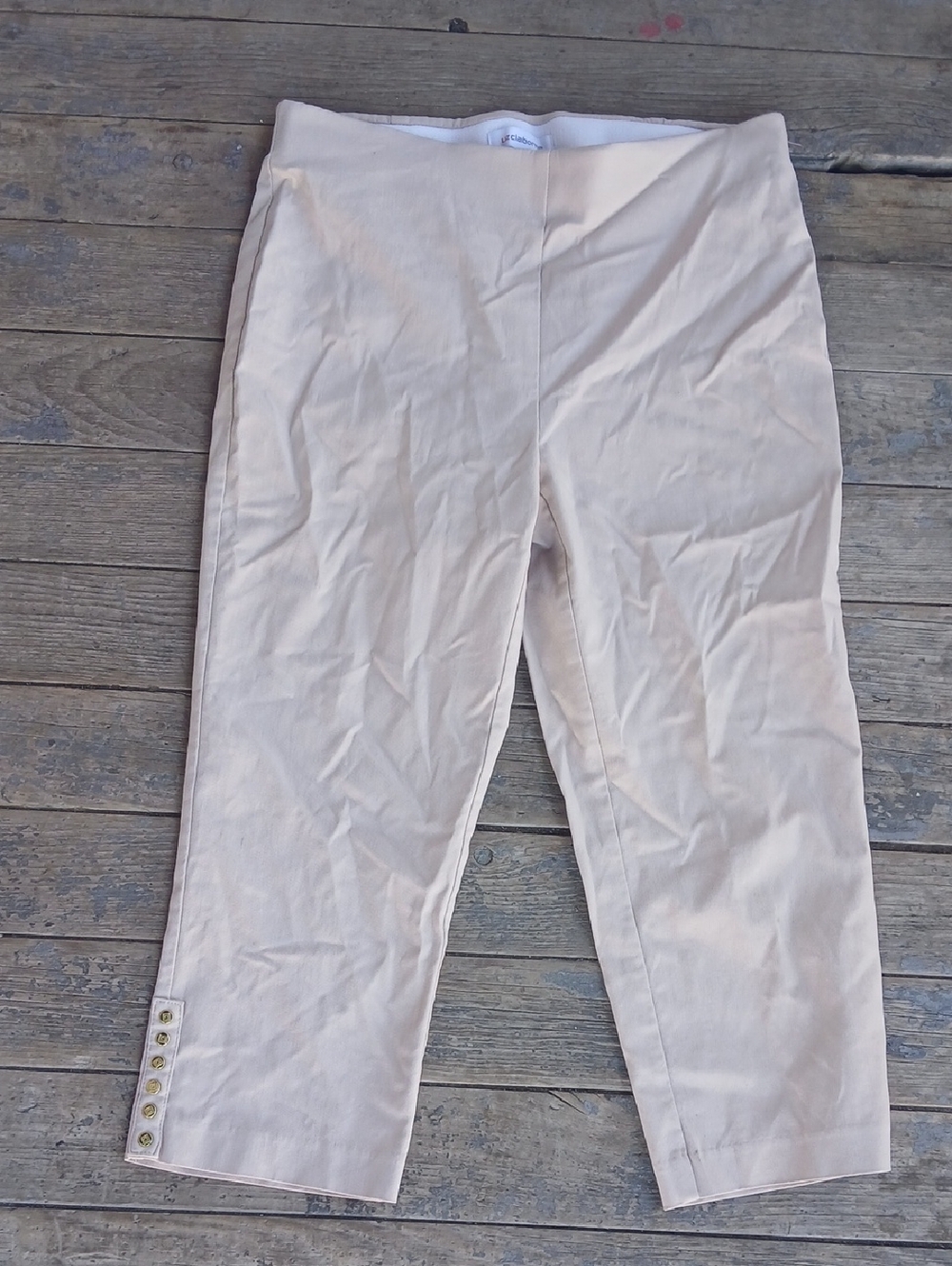 GUC Liz Claiborne Pull On Tan Stretch Waist Trousers